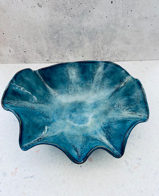 Indigo wave bowl