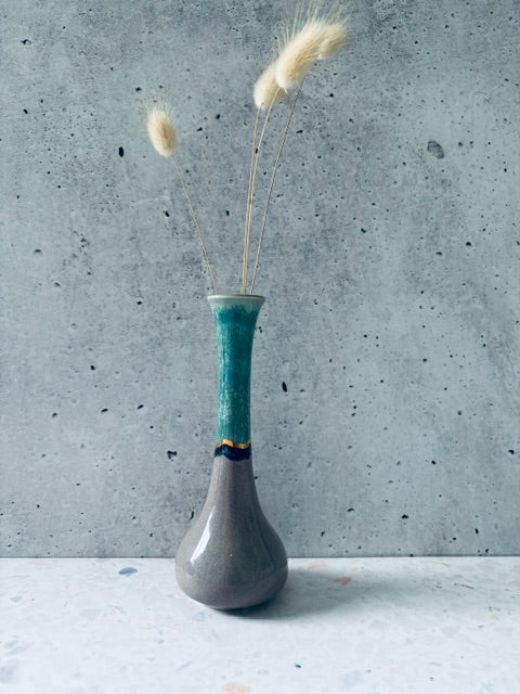 Tricolour bottle vase (with gold)