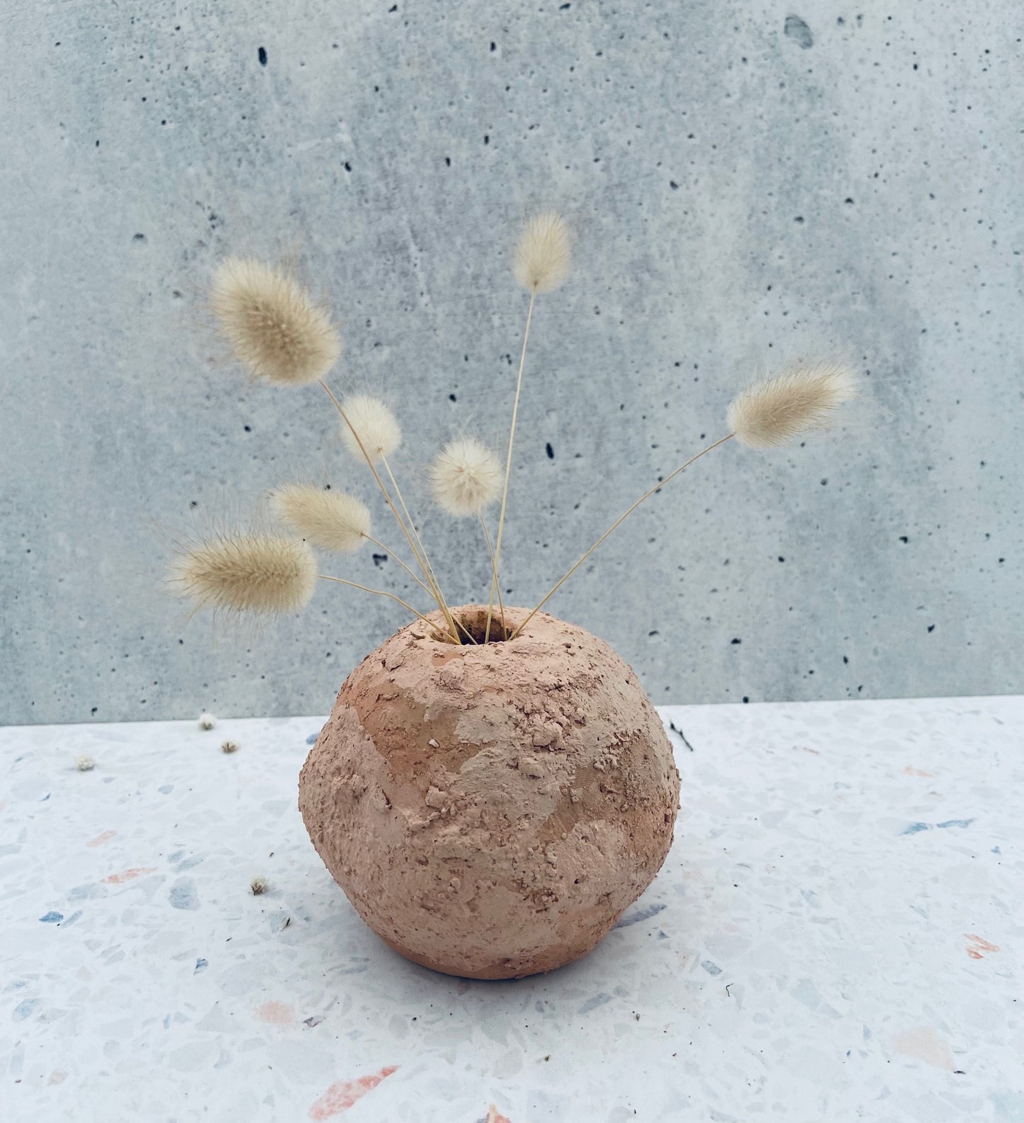 Raw terracotta bud vase
