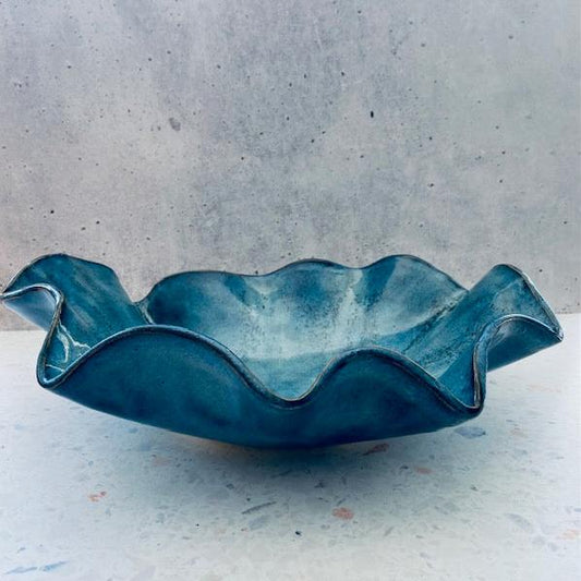Indigo wave bowl