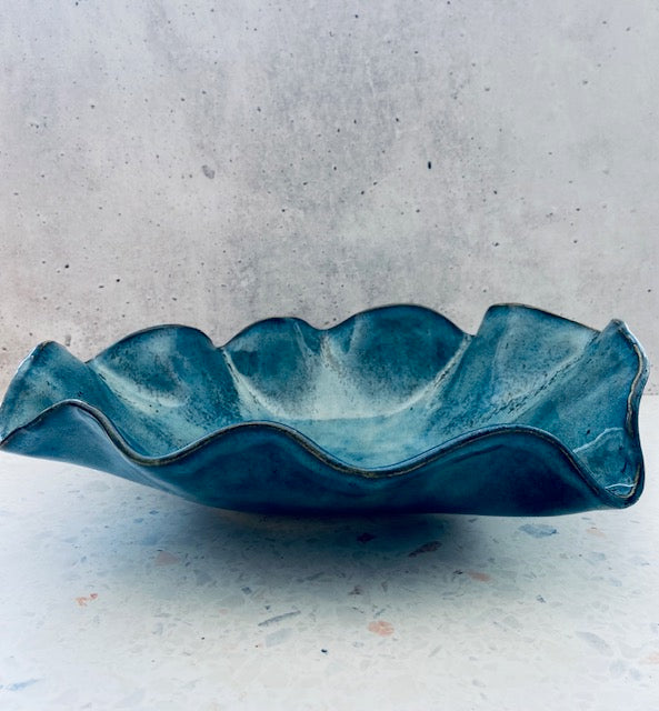 Indigo wave bowl