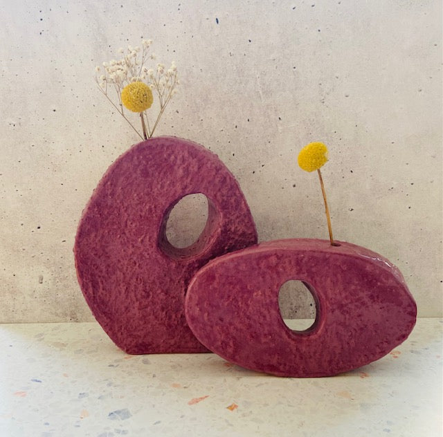 Elliptical vessel in fuschia