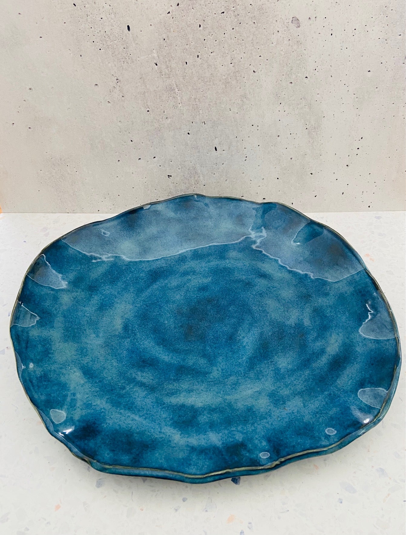 Indigo wave platter